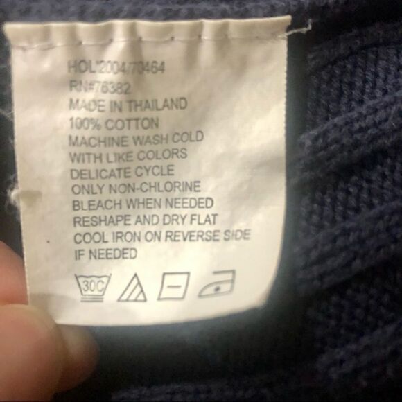 TIMBERLAND V-NECK PULLOVER SWEATER COTTON SIZE L - Picture 6 of 9